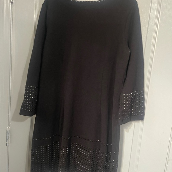 NIC+ZOE Dresses & Skirts - NIC+ZOE Black Long Sleeve Crew Neck Sweater Dress